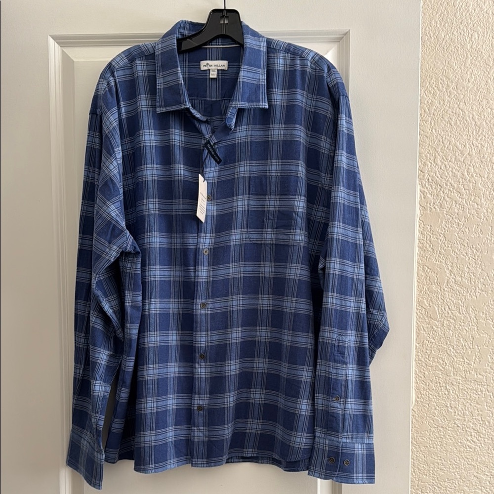 Peter Millar Blue Casual Button Down Shirt